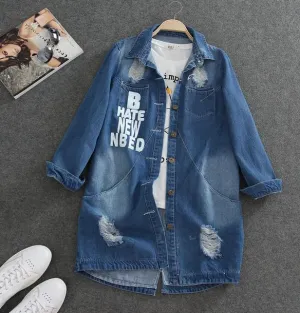 Casual Denim Jacket Women Jeans Coat