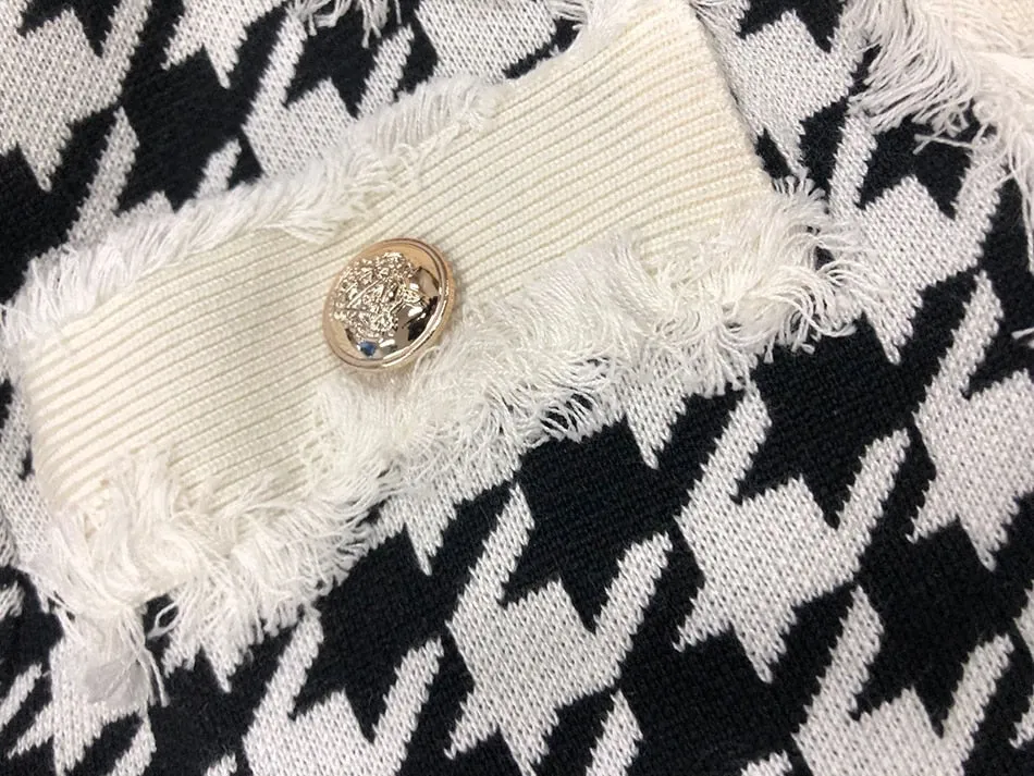 Casual Jacket & Mini Skirt Gold Button