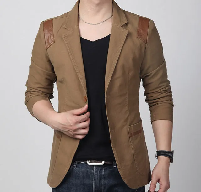 Casual Leather Blazer