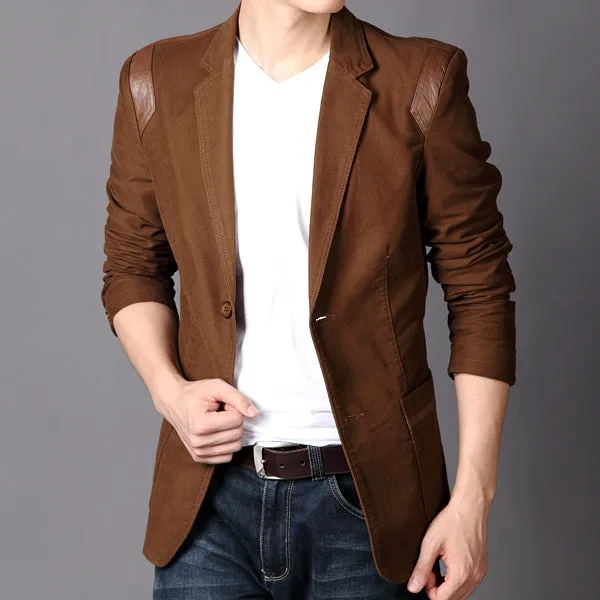 Casual Leather Blazer