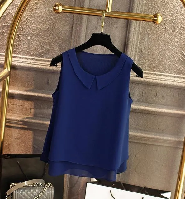 Casual Plus Size Chiffon Blouse