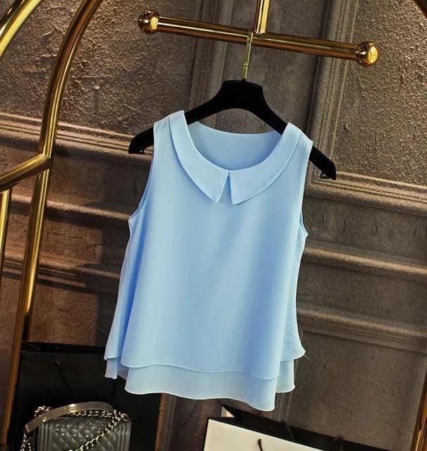 Casual Plus Size Chiffon Blouse