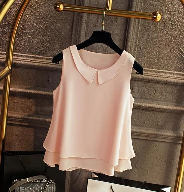 Casual Plus Size Chiffon Blouse
