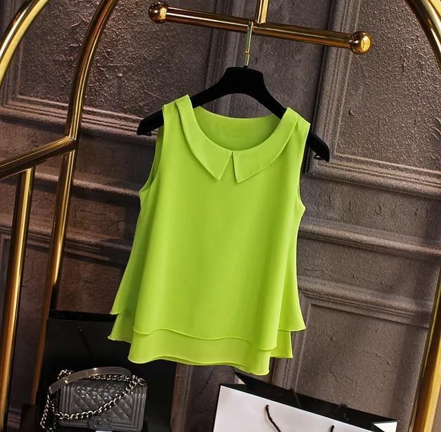 Casual Plus Size Chiffon Blouse