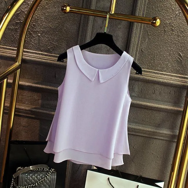 Casual Plus Size Chiffon Blouse
