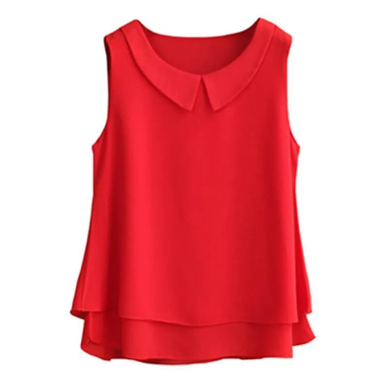 Casual Plus Size Chiffon Blouse