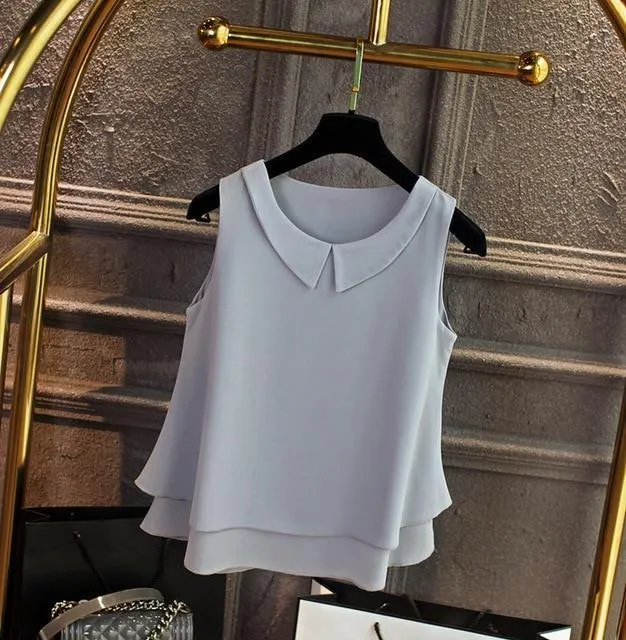 Casual Plus Size Chiffon Blouse