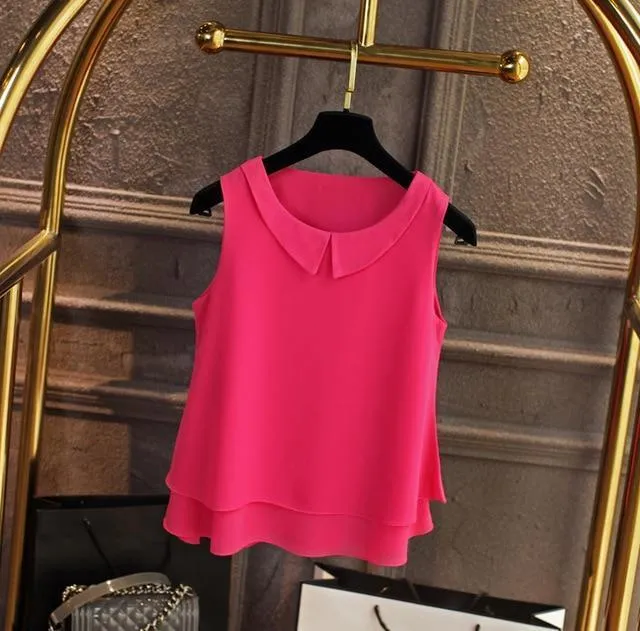 Casual Plus Size Chiffon Blouse