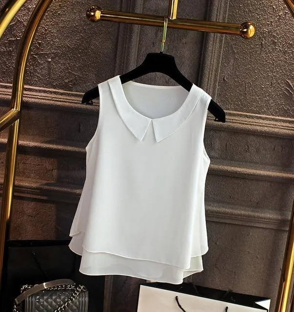 Casual Plus Size Chiffon Blouse