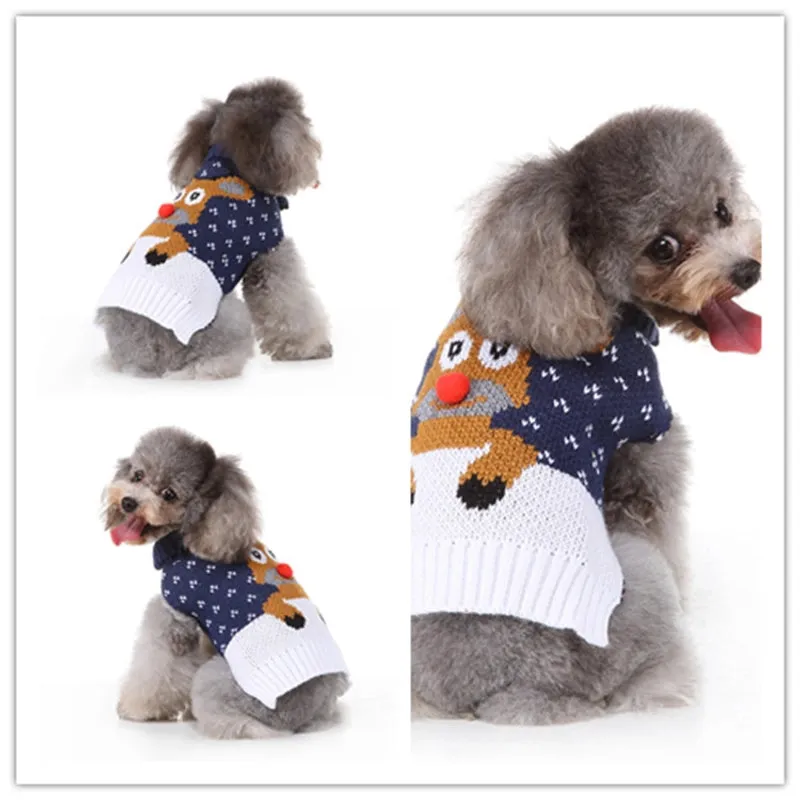 Casual Polyester Christmas Elk Pet Clothing