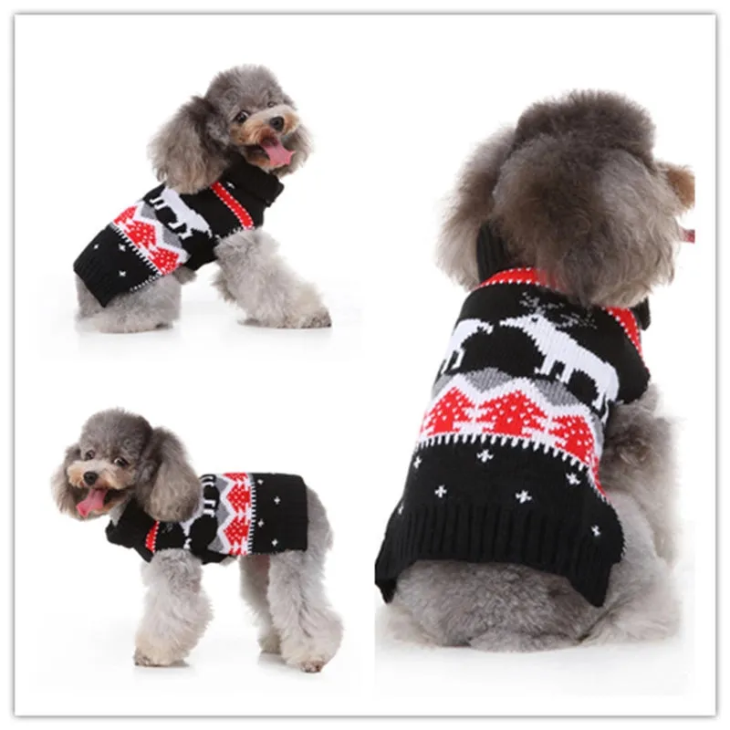 Casual Polyester Christmas Elk Pet Clothing