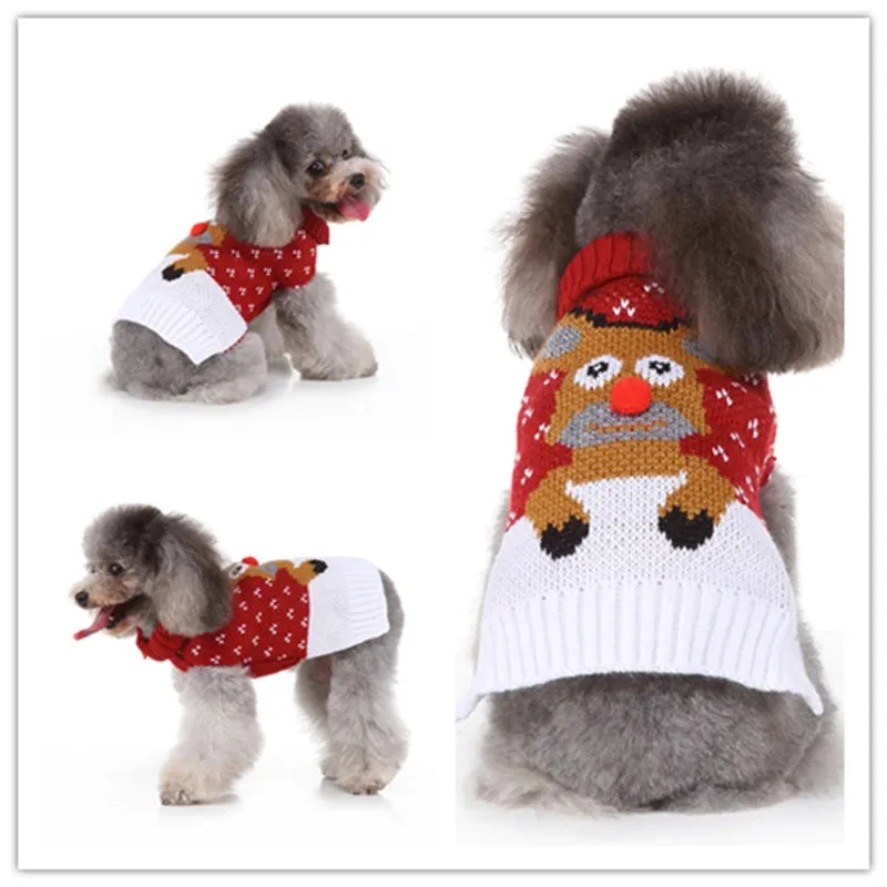 Casual Polyester Christmas Elk Pet Clothing