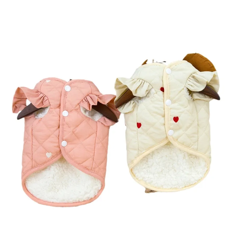 Casual Polyester Heart Shape Pet Clothing