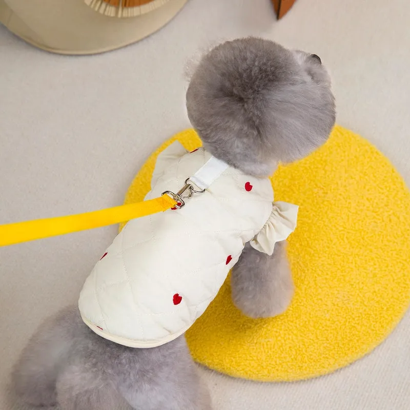 Casual Polyester Heart Shape Pet Clothing