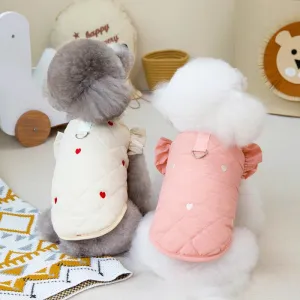Casual Polyester Heart Shape Pet Clothing