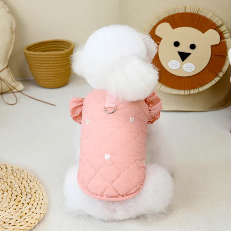 Casual Polyester Heart Shape Pet Clothing