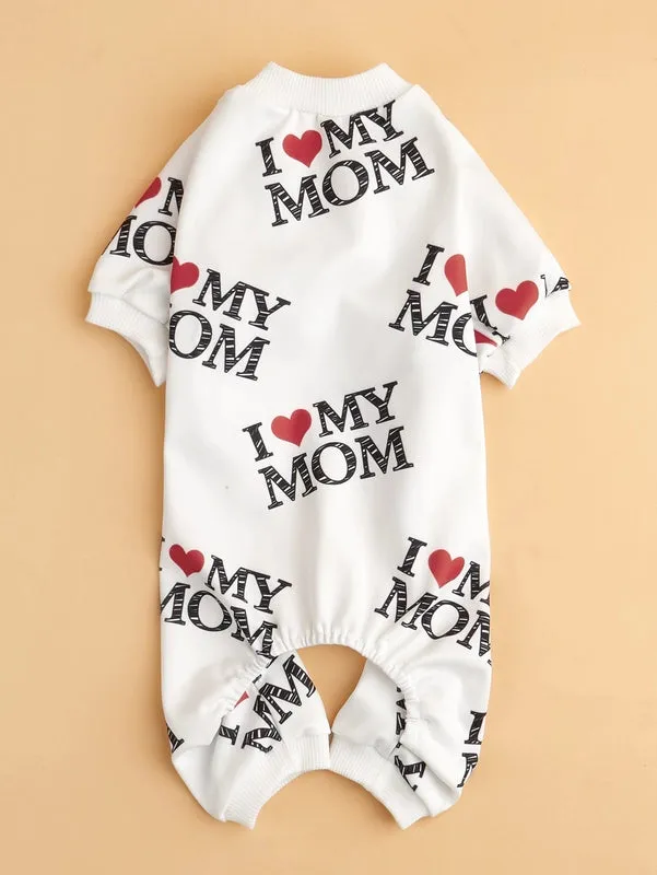Casual Polyester Letter Pet Clothing