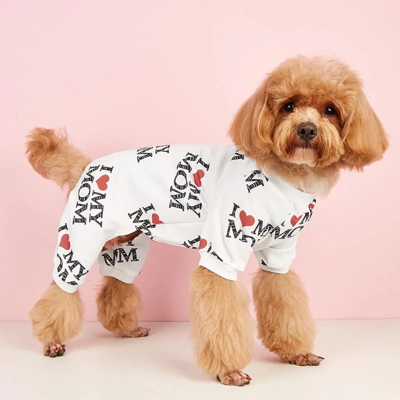 Casual Polyester Letter Pet Clothing