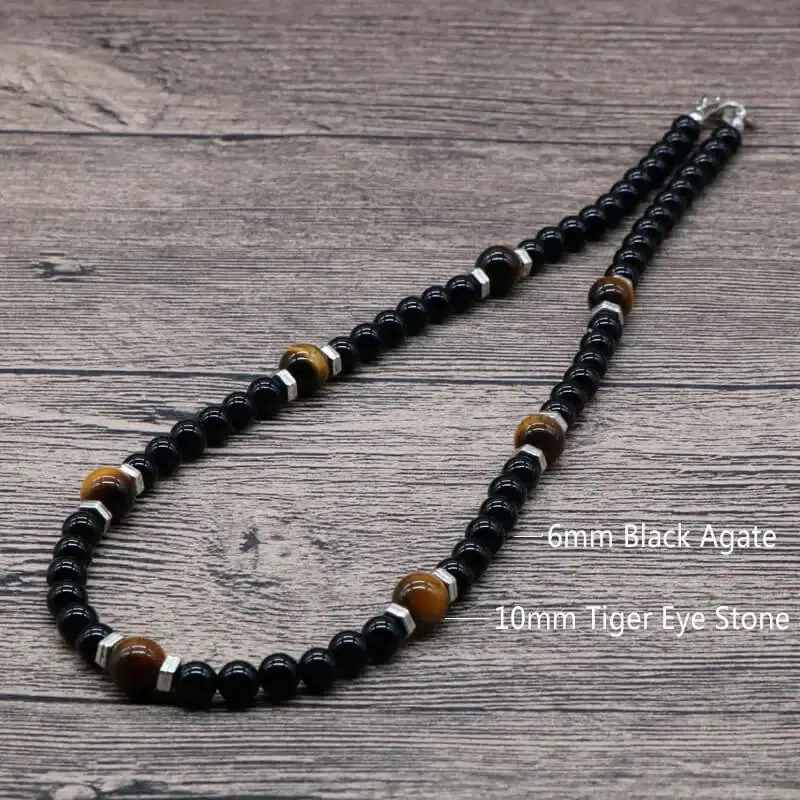 Chakra Lava Stone Necklace Tribal