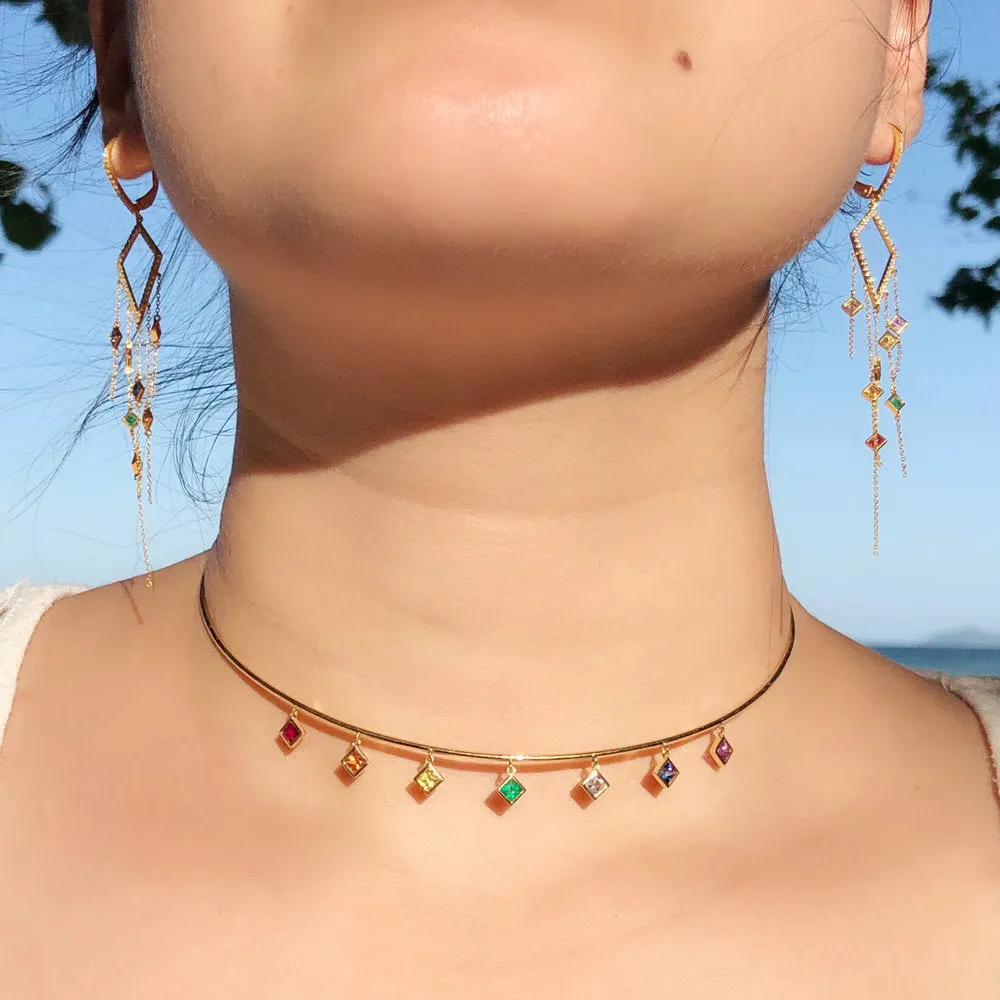 Chakra Princess Rainbow Gemstone Choker
