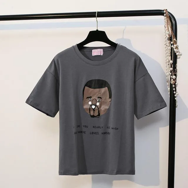 Character & Letter T-Shirt (2 Colors)