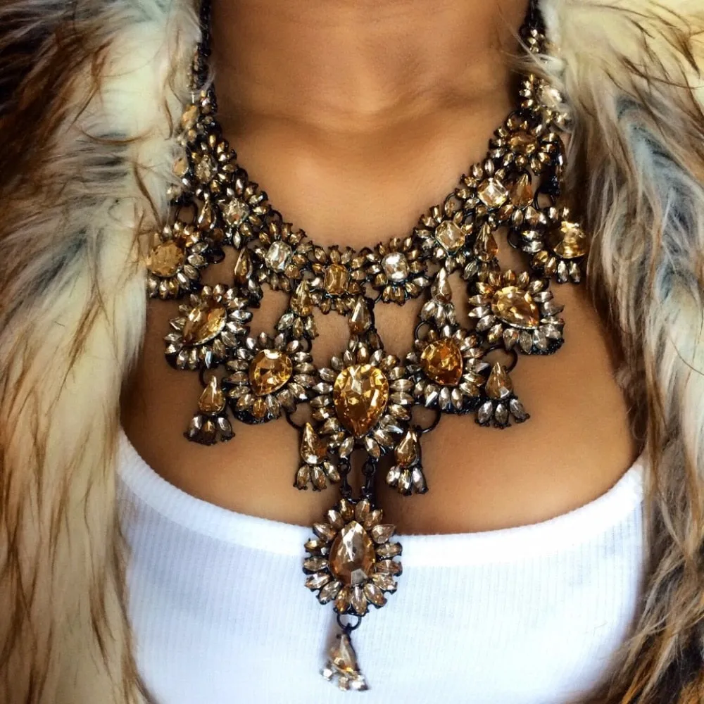 Charm Collar Pendant Choker Maxi Necklace for Women