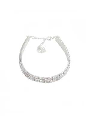 Child 3 Row Clear Crystal Rhinestone Choker