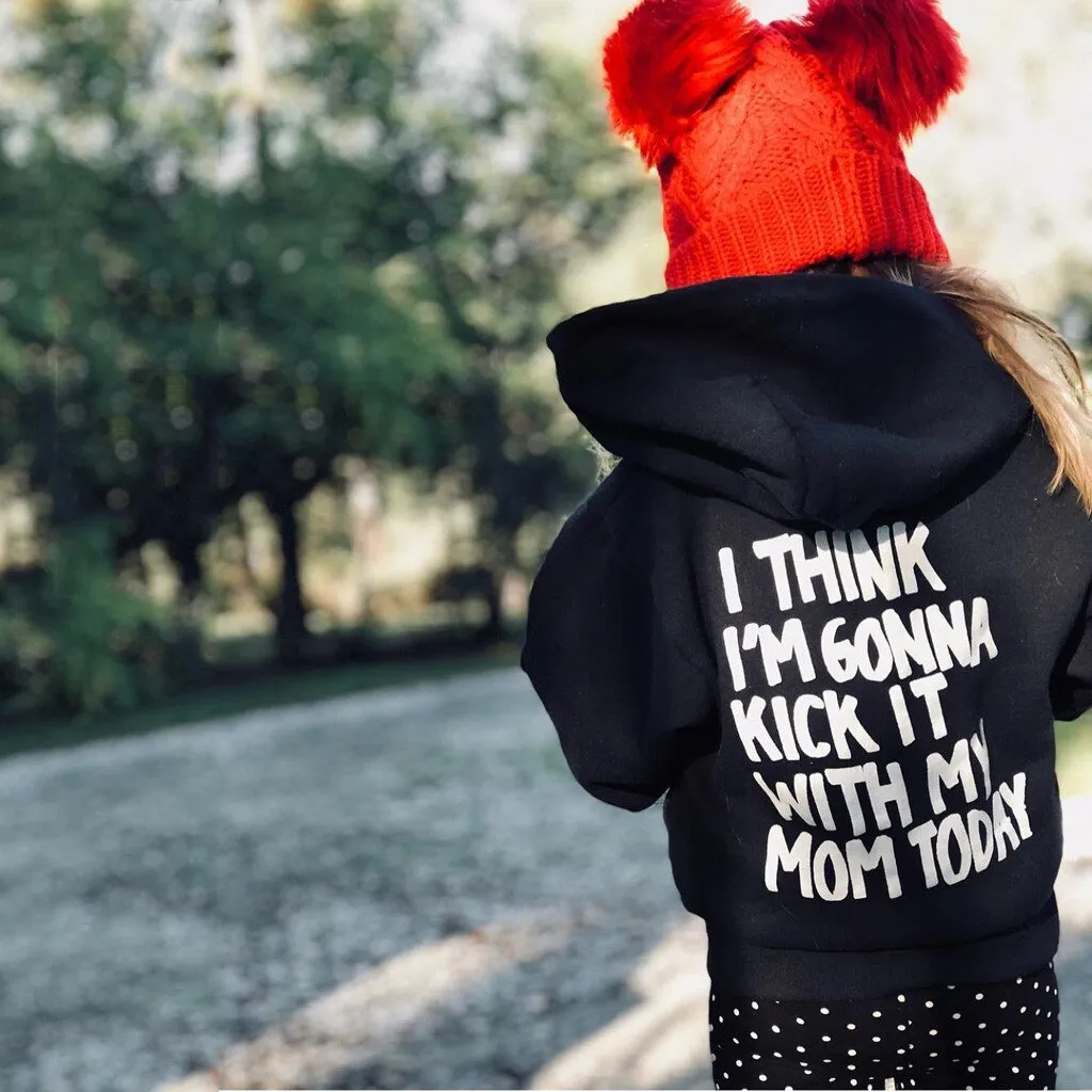 Children's Hooded Letter Sweat Jacket