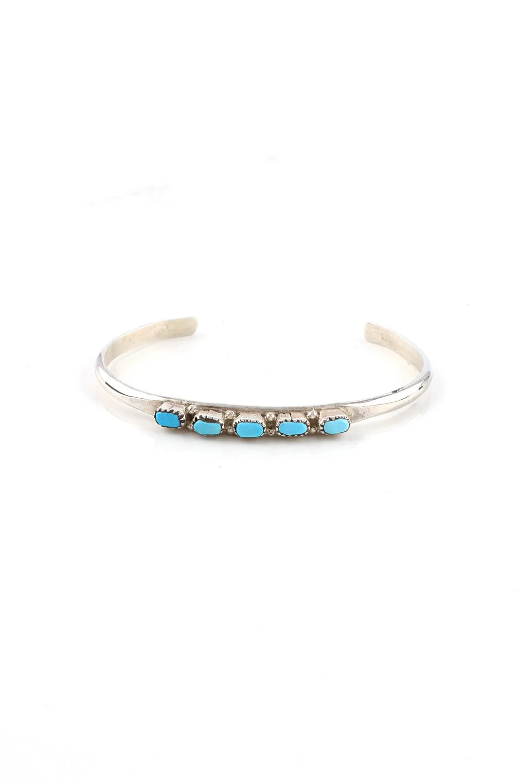 Children's Zuni Blue Turquoise Row Cuff
