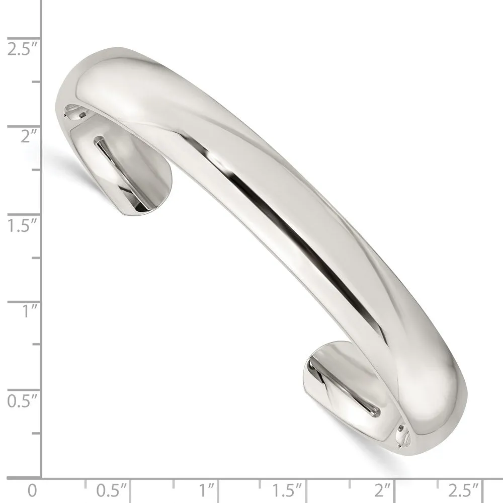 Chisel Stainless Steel Polished 8mm Cuff Bangle