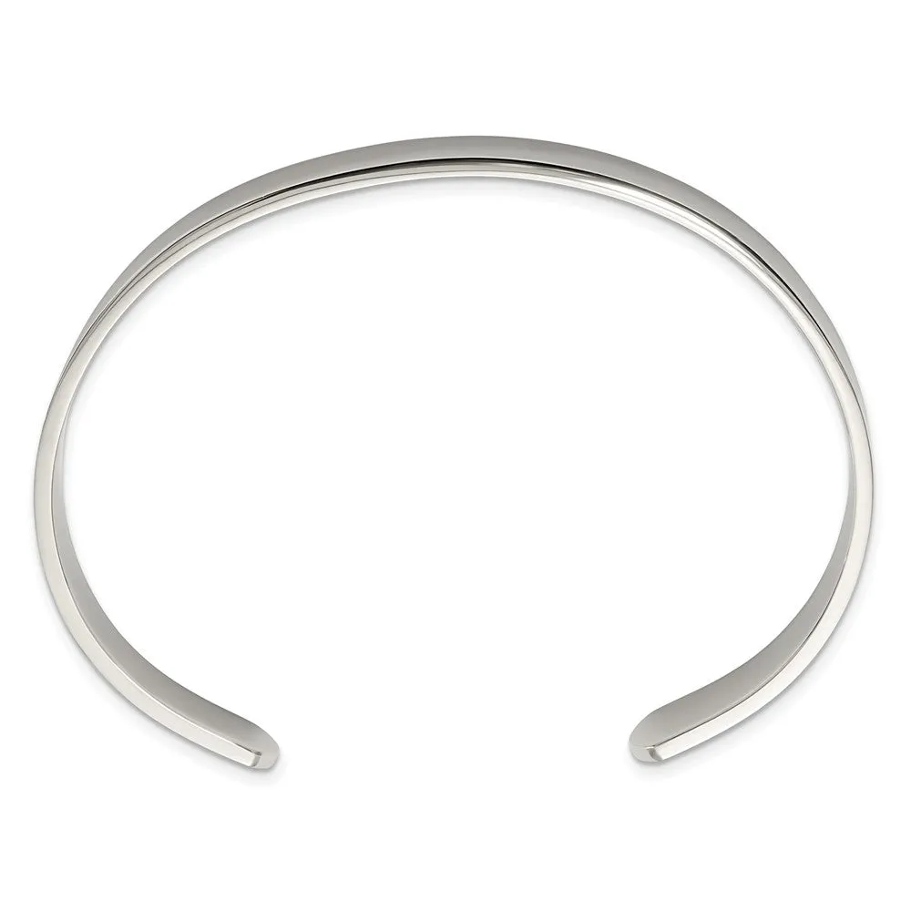 Chisel Stainless Steel Polished 9mm Cuff Bangle