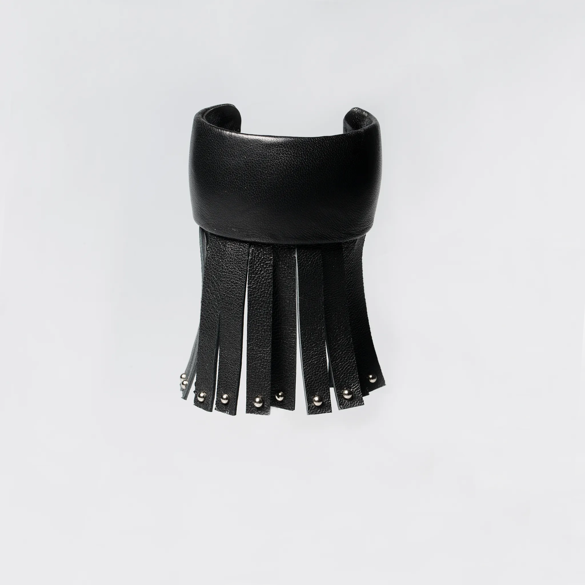 Christopher Augmon Amazon Natural Gold Studded Fringe Python Cuff