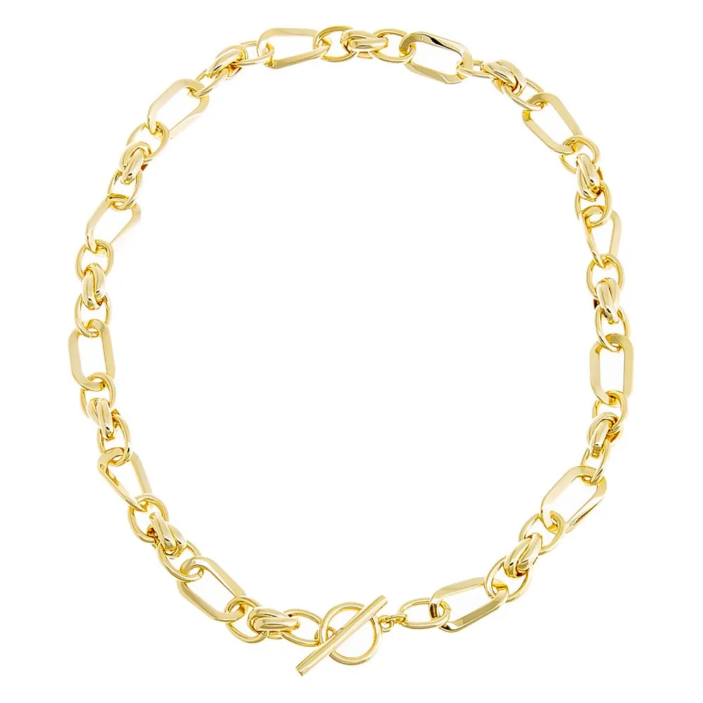 Chunky Multi Open Link Toggle Necklace