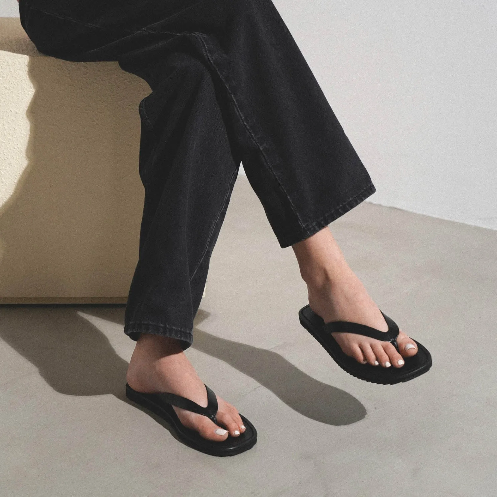 City black flip flops