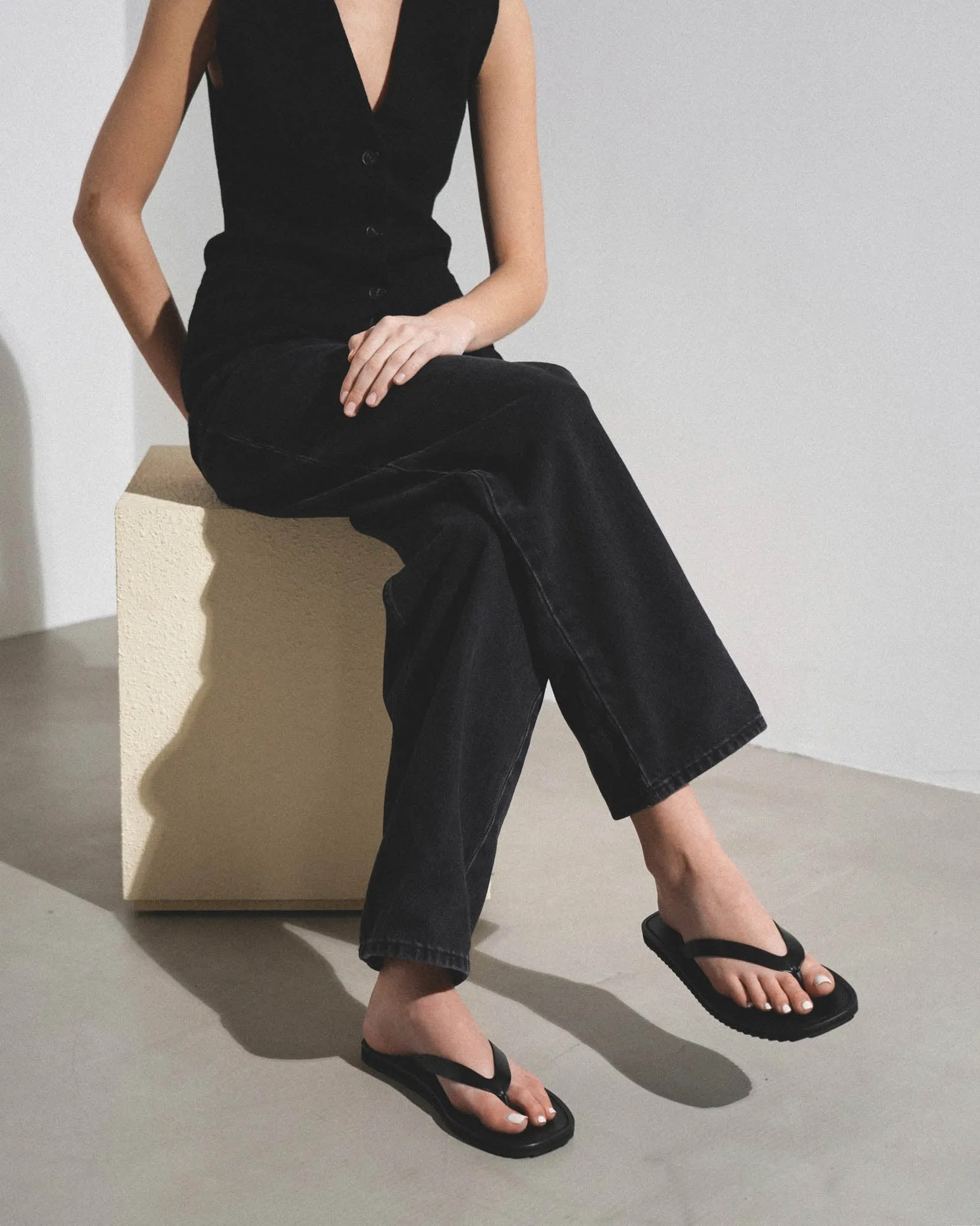 City black flip flops