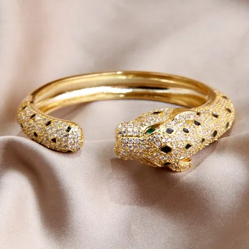 Classic Leopard Bracelet Zircon Full Wedding Jewelry
