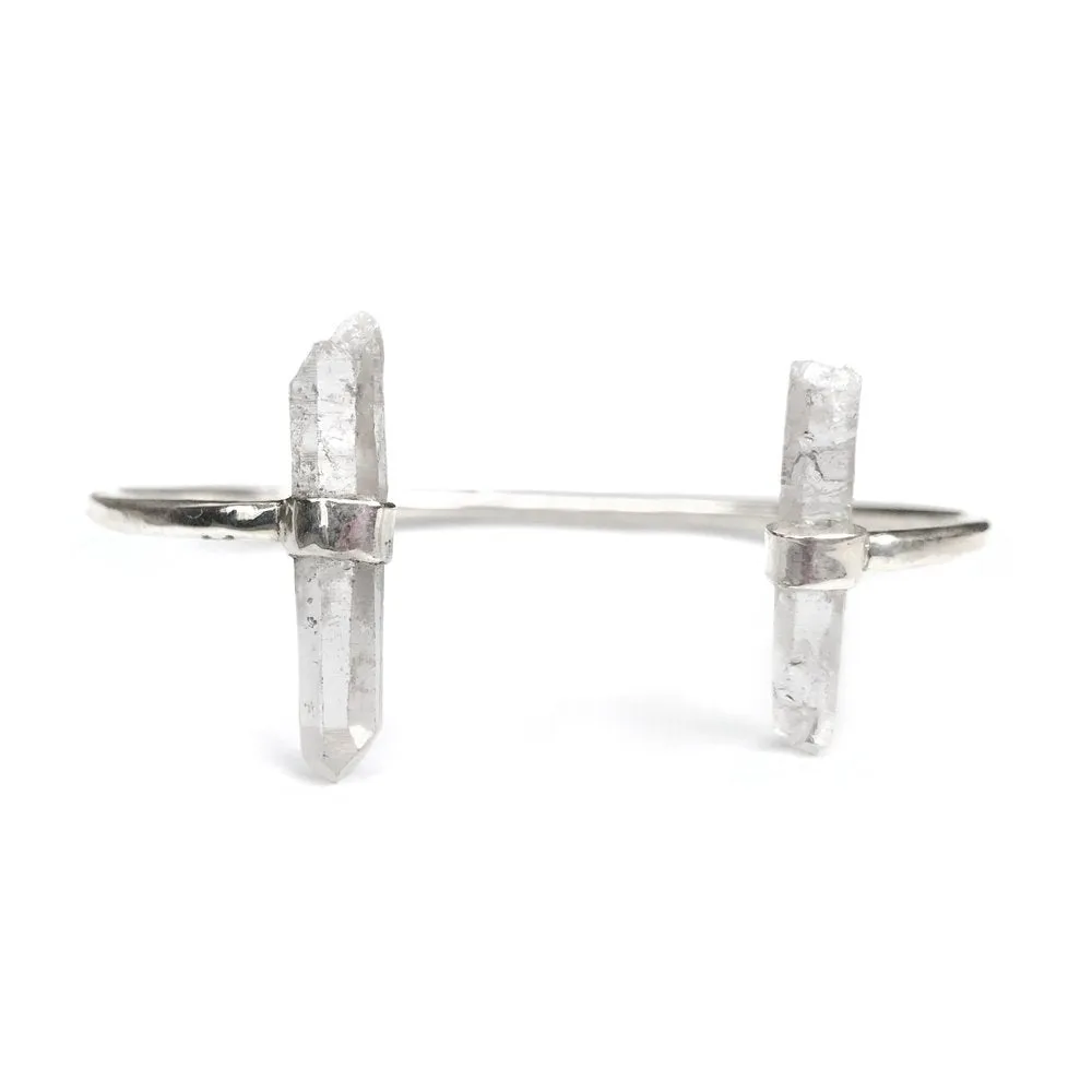 Clear Quartz Crystal Cuff