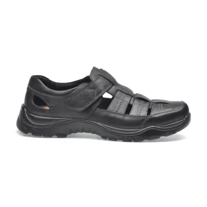 Closed Toe Leather Sandals