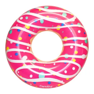 Coconut Outdoor Sprinkled & Glazed Pink Donut Pool Float -
