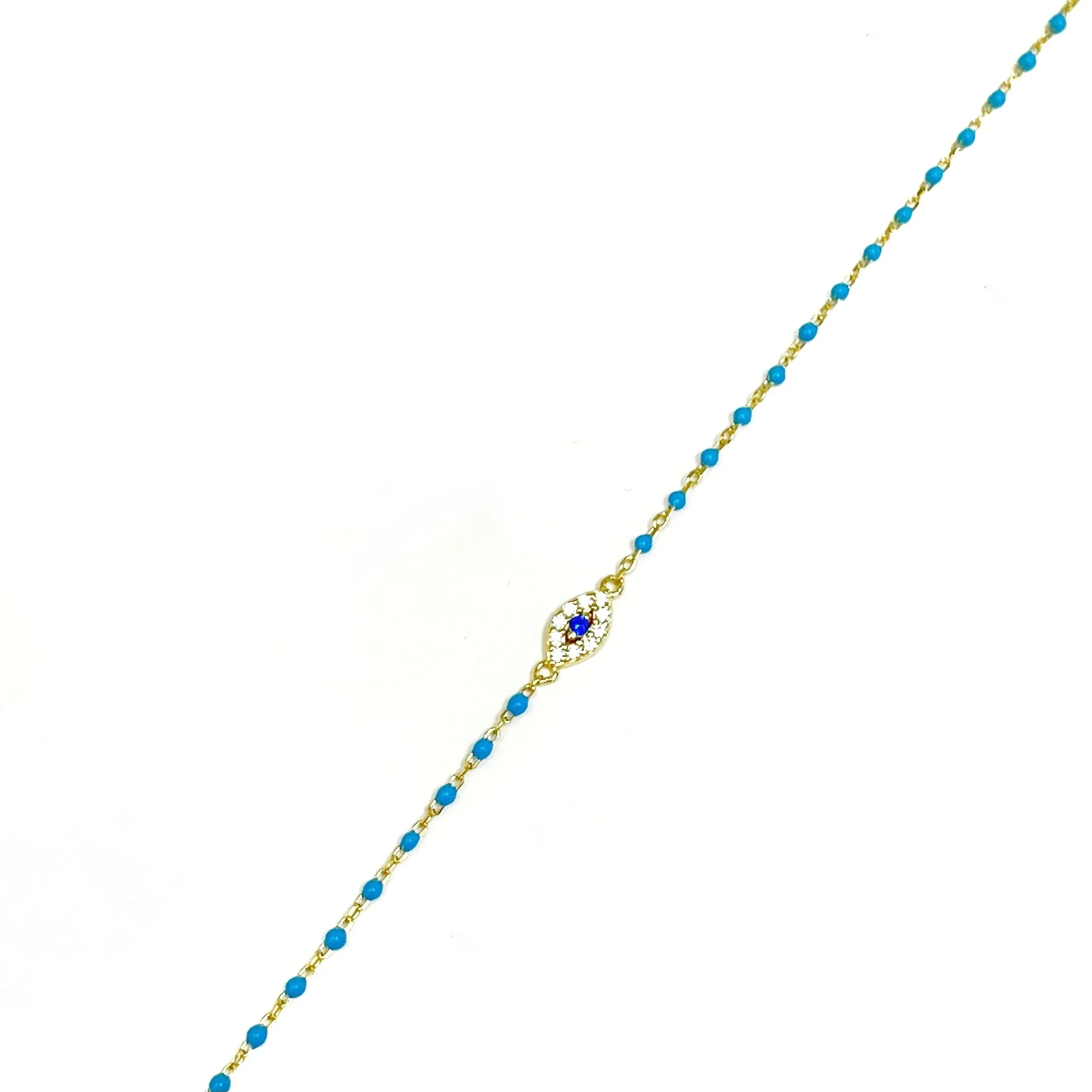 Color Mini Beads Eye Necklace