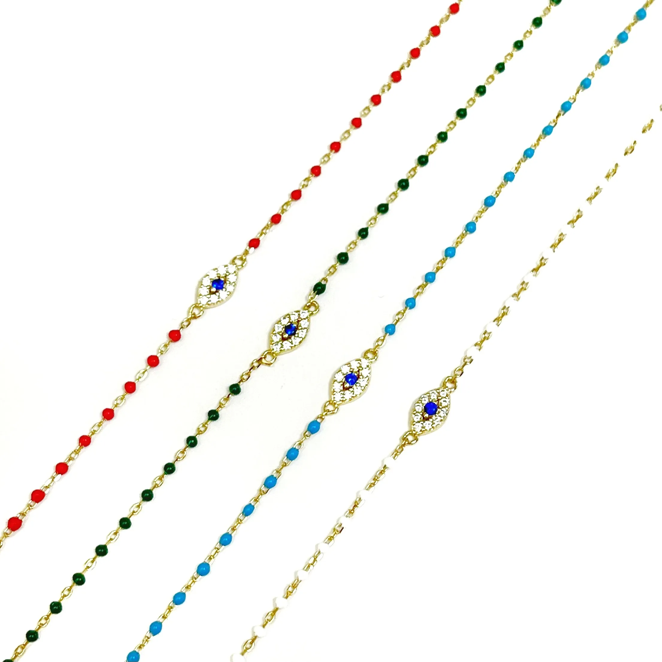 Color Mini Beads Eye Necklace