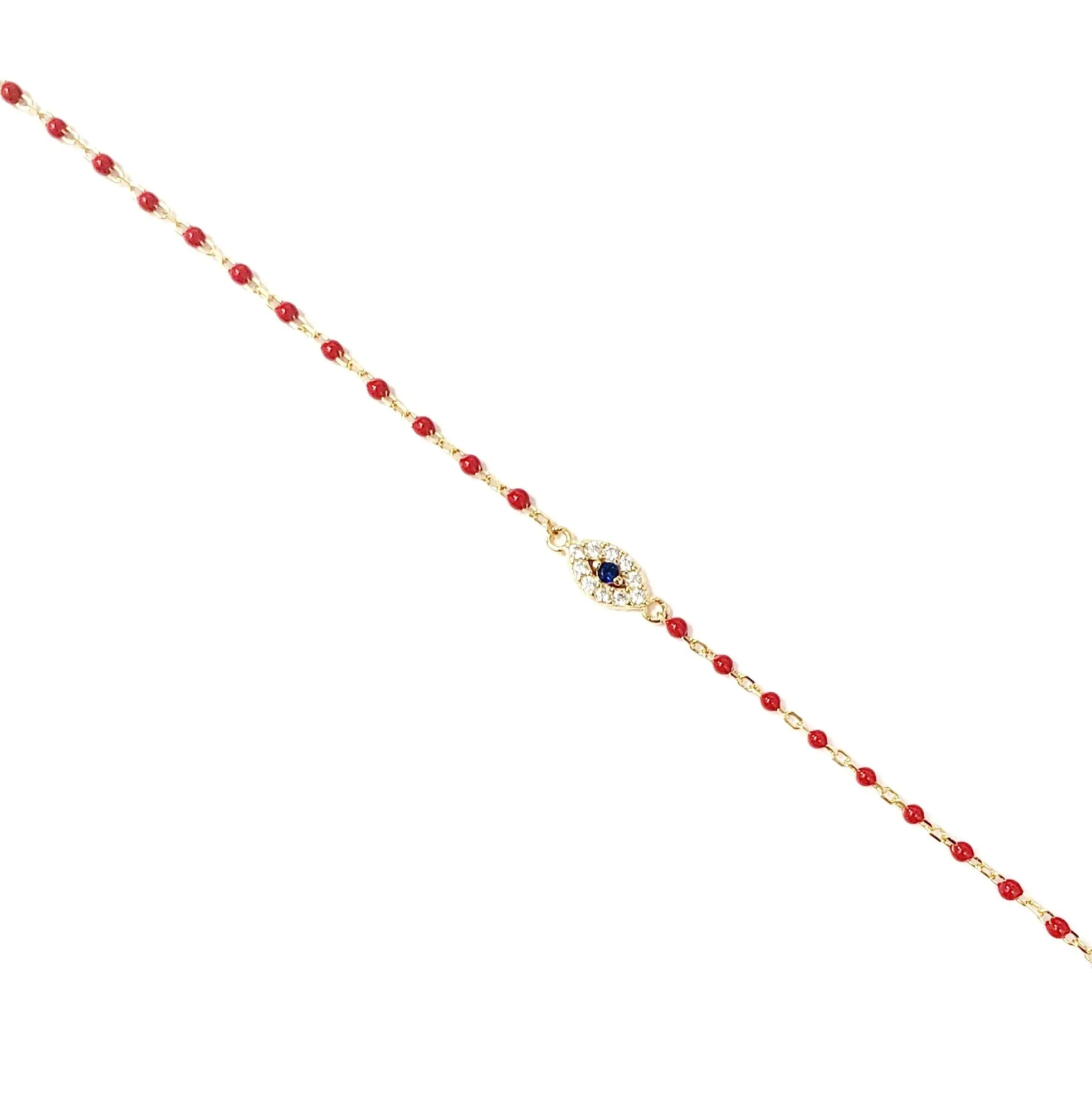 Color Mini Beads Eye Necklace