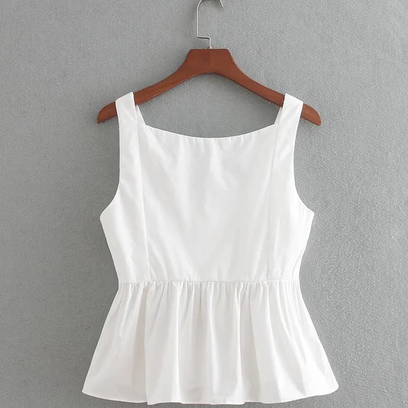 Colorful Ball Decoration Lace-Up Tank Top