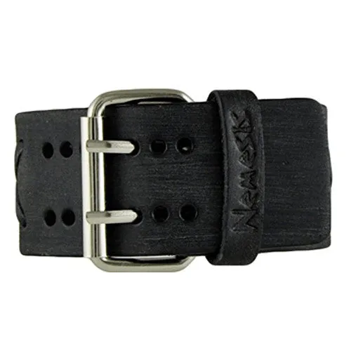 Comely Black Watch with X Distressed Black Leather Cuff FXB110K
