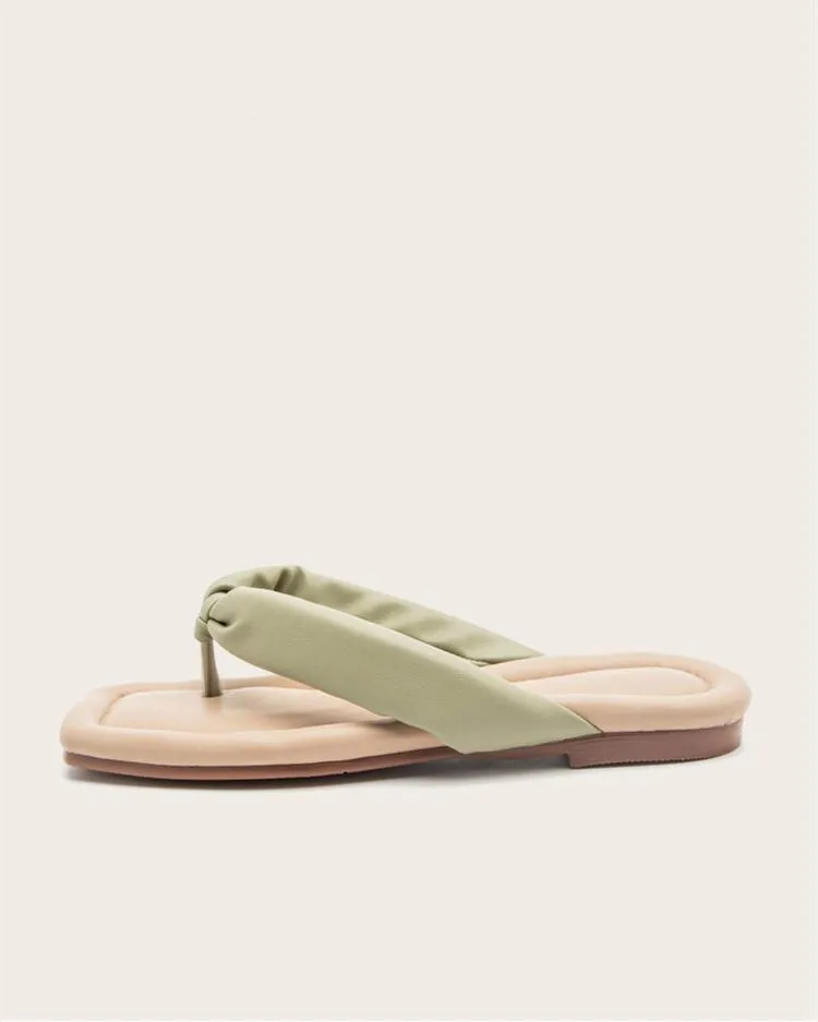 Comfort Flat Flip Flops - Green