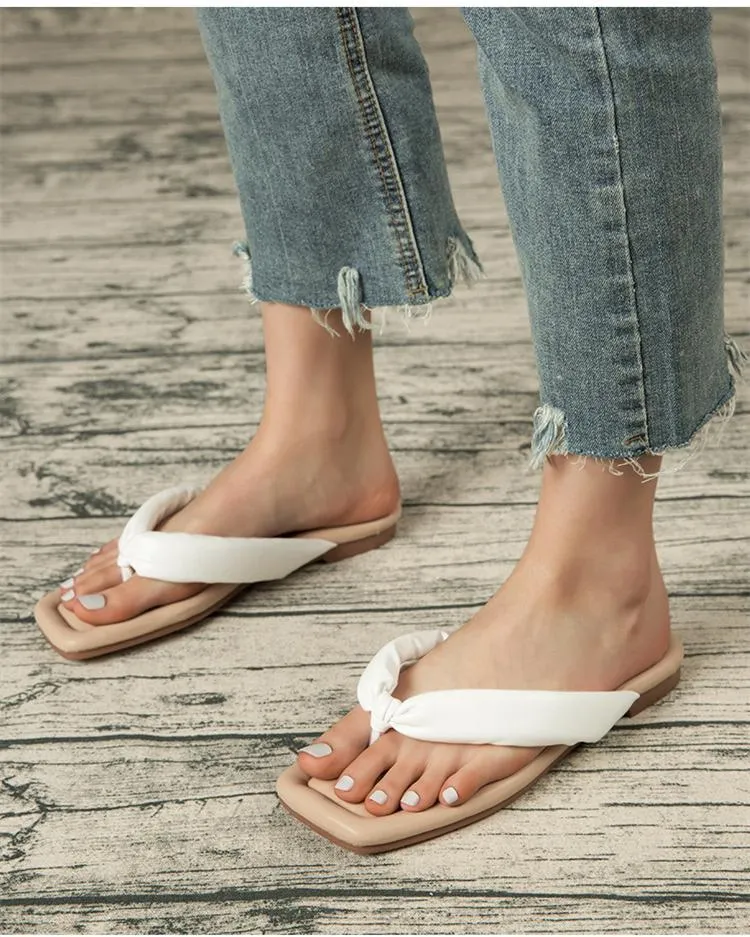 Comfort Flat Flip Flops - White