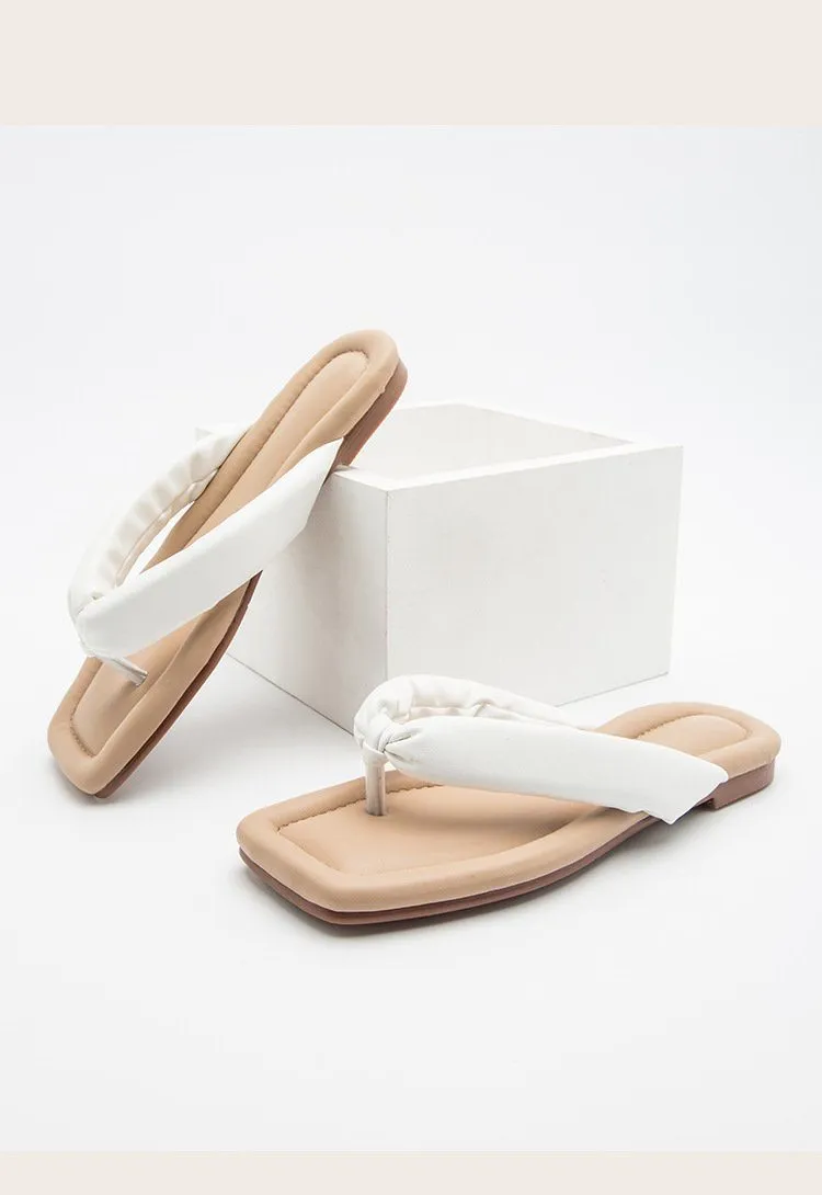Comfort Flat Flip Flops - White