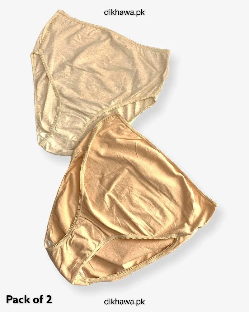 Copy of Pack of 2 Imported Stocklot Branded Cotton Panty Stretchable Cotton Lace Panty 2021