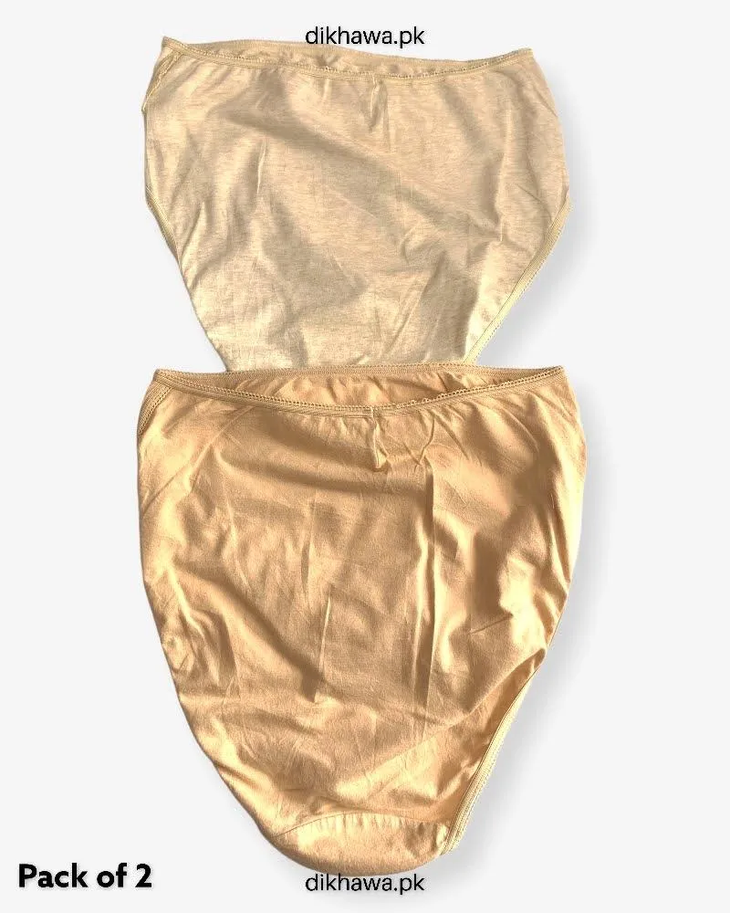 Copy of Pack of 2 Imported Stocklot Branded Cotton Panty Stretchable Cotton Lace Panty 2021