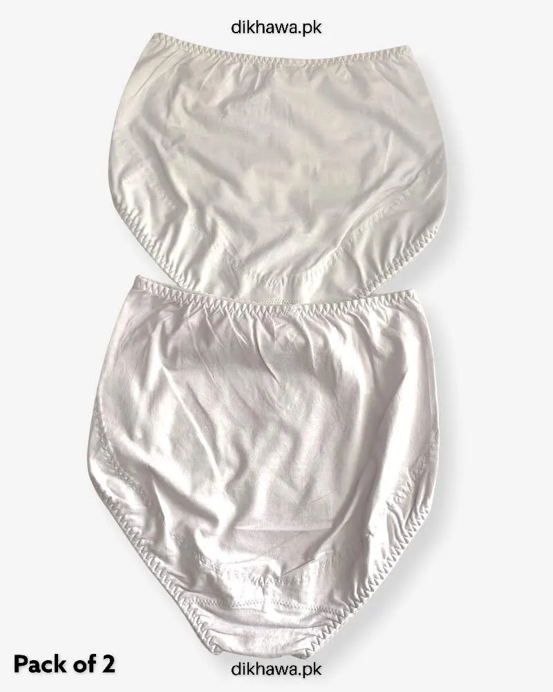 Copy of Pack of 2 Imported Stocklot Branded Cotton Panty Stretchable Cotton Lace Panty 2021